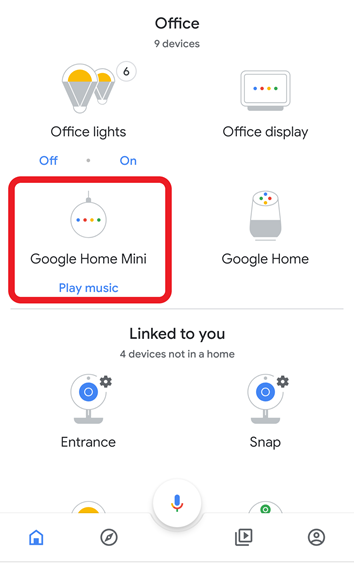 google home mini pairing