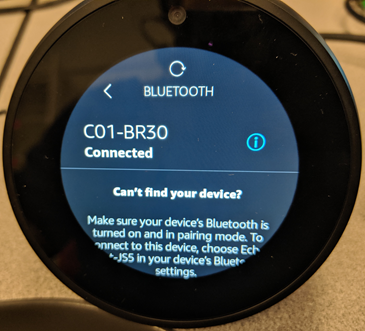 pairing echo spot with bluetooth speaker